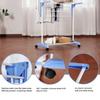 Folding Drying Clothes Rack Stainless Steel Floor Mobile Coat Storage Rack 3-Layer Household Multifunctional Towel Drying Racks