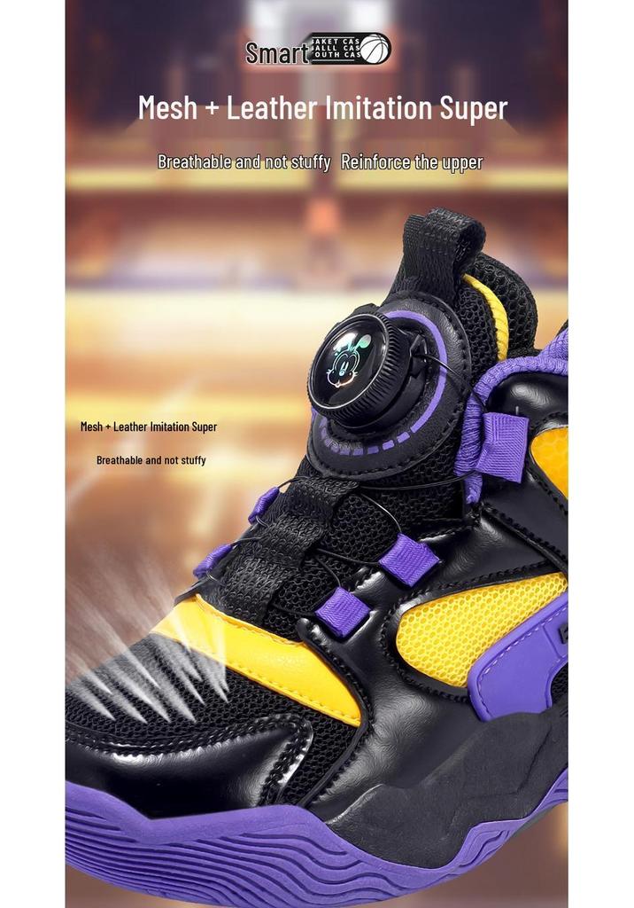 Bobodou 2026 Boys' Breathable Mesh Basketball Shoes - Spring & Autumn Style for Kids