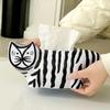 Yousheng Tissue Box, Striped Cat Shape Dispenser, with Ample Interior Space Vinyl Tissue Case, Compact Decorative Durable Paper