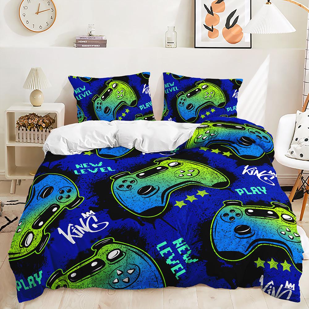 Dreiteiliges Gamepad Bettbezug Bettwäscheset Kinderzimmer