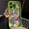 Water Ripple Purple Butterfly Case for Apple iPhone 17 Air, New Model, iPhone 16, 15 Pro, Beautiful Design, Drop Protection