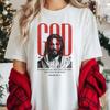 God Jesus Graphic Shirt, Christian Scripture Graphic Psalm 128:1, Religious Inspirational Art, Bold Red Typography Shirt, Spiritual Gift