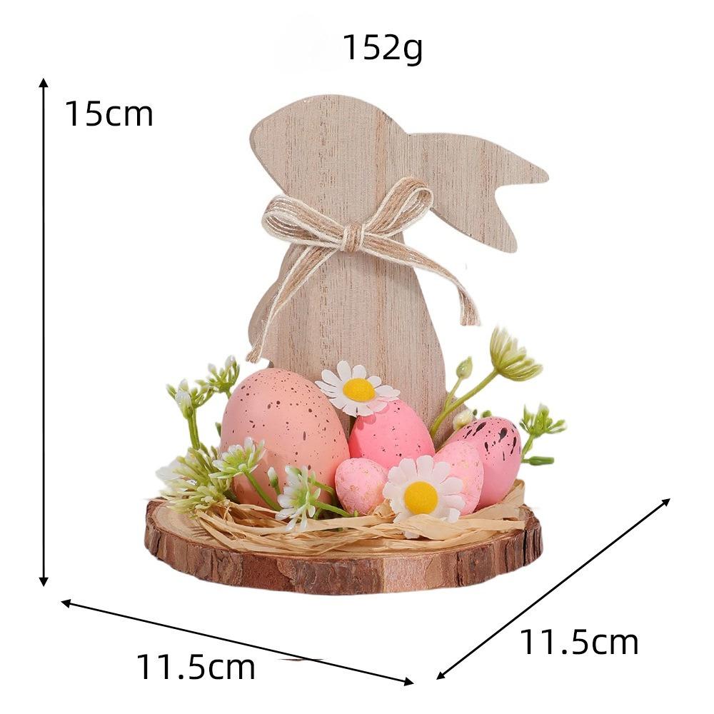 Easter Bunny Tabletop Decoration Festive Spring Ornament for Home Office Party and Outdoor Display Holiday Gift Idea for Kids