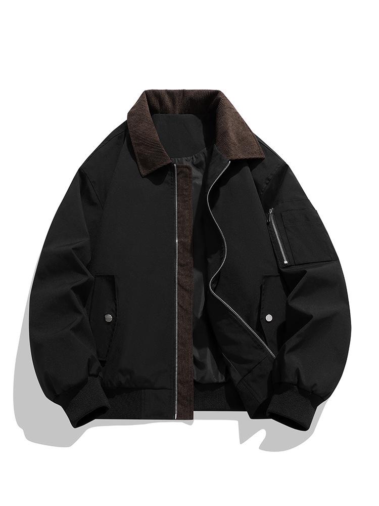 2026 Premium Corduroy Baseball Collar Bomber Jacket