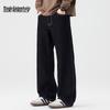 Mark Fairwhale Men's American Retro Loose Straight-Leg Black Denim Jeans