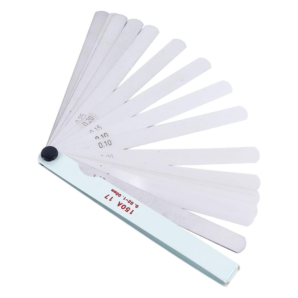 0.02 To 1.0mm Feeler Gauge 17 Blades Metric Feeler Gauge  Industrial Clearance Inspection