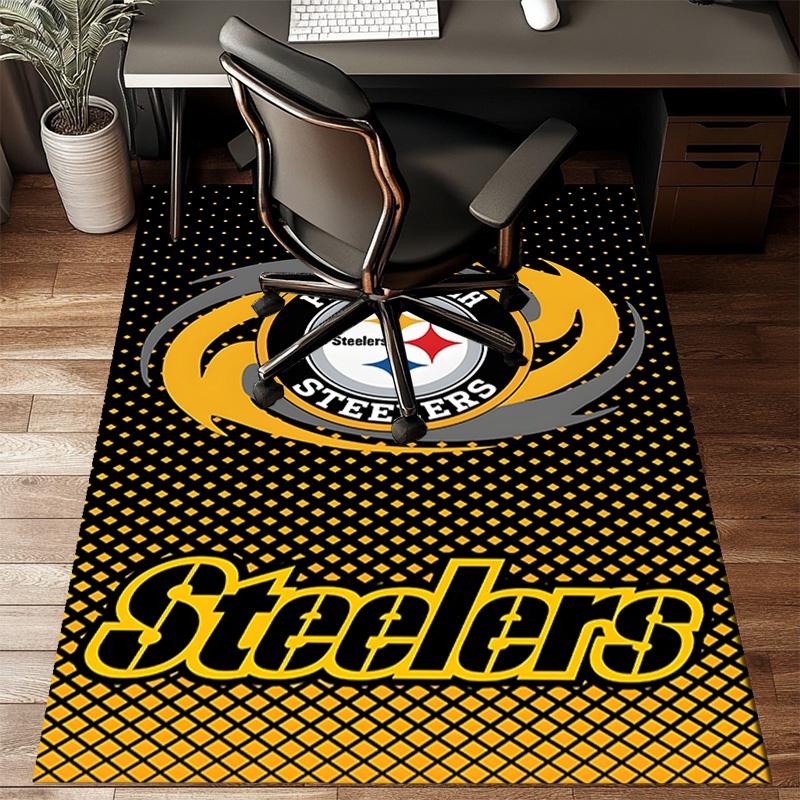 Pittsburgh Steelers Vloerkleed Spel Tapijt, Vloermat voor Slaapkamer Woonkamer Entree Tapijt, Woondecoratie Idee Cadeau voor Kerstmis Verjaardag