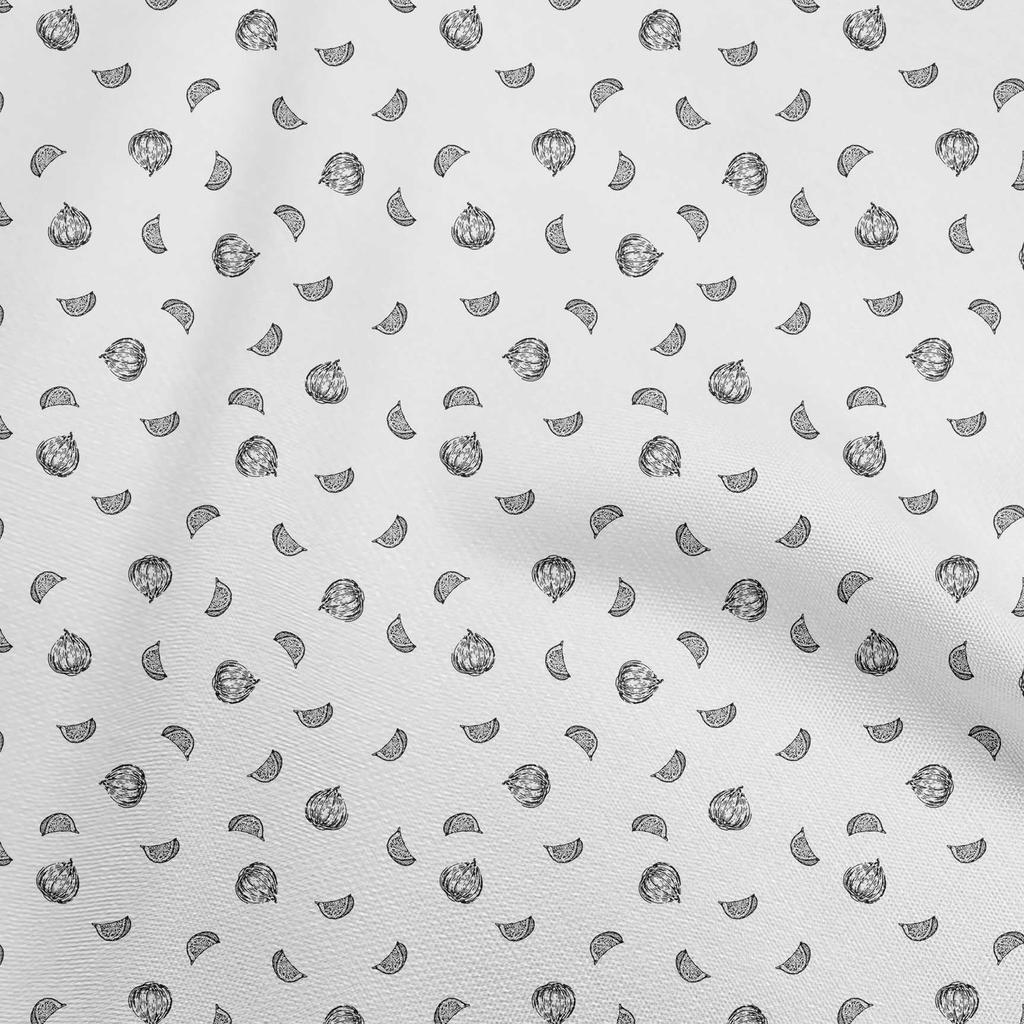 oneOone Cotton Flex Dusty Teal Green Fabric Fruits Sewing Material Print Fabric By The Yard 40 Inch