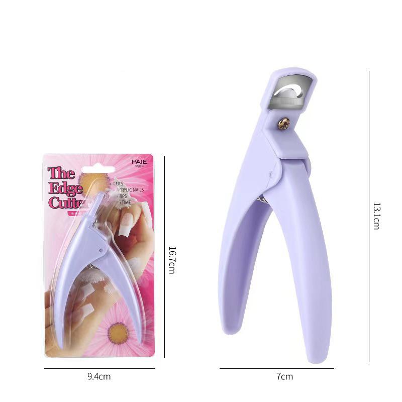 

U-образные французские ножницы для накладных ногтей, профессиональные кусачки для ногтей с головкой из нержавеющей стали, акриловые гелевые французские накладные ногти фиолетовый
