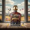 U.S. 250th Anniversary Commemorative Whiskey Bottle Decanter Collectible Rock Band Glass Bottle With 1776-2026" And "250th Decor