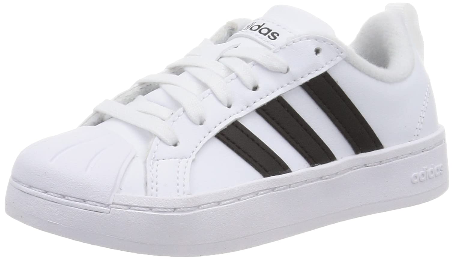 

Adidas Street Check Cloudform Court Low LWE50 Footwear White 2E Kids Sneakers, White/Core Black/Footwear (GY8305), 18.0 cm,