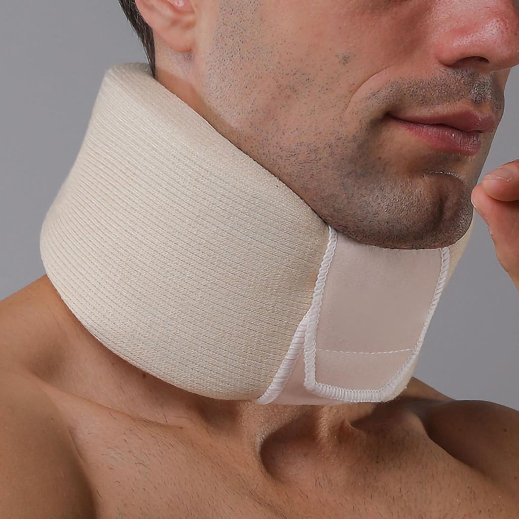 Neck Brace Holder Skin Color Neck Protection Breathable Comfortable Cervical Collar for Home Office M