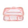 Clear Toiletry Bag Travel Cosmetic Makeup Bag PVC Storage Bag Portable Transparent Pouch for Traveling Vacation Bathroom