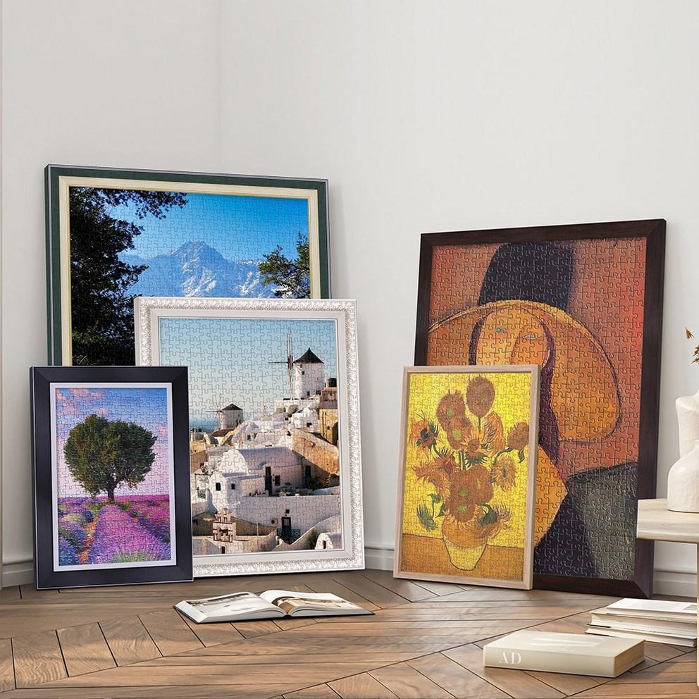 Villade House Premium Jigsaw Puzzle Frame - 500 Pieces, 04 Slim Series_Walnut