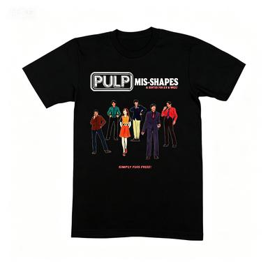 Vintage Pulp Misshapes Band Grafik T-Shirt Retro Britischer Rock Lässiges Baumwoll-T-Shirt Für Fans Tägliches Tragen