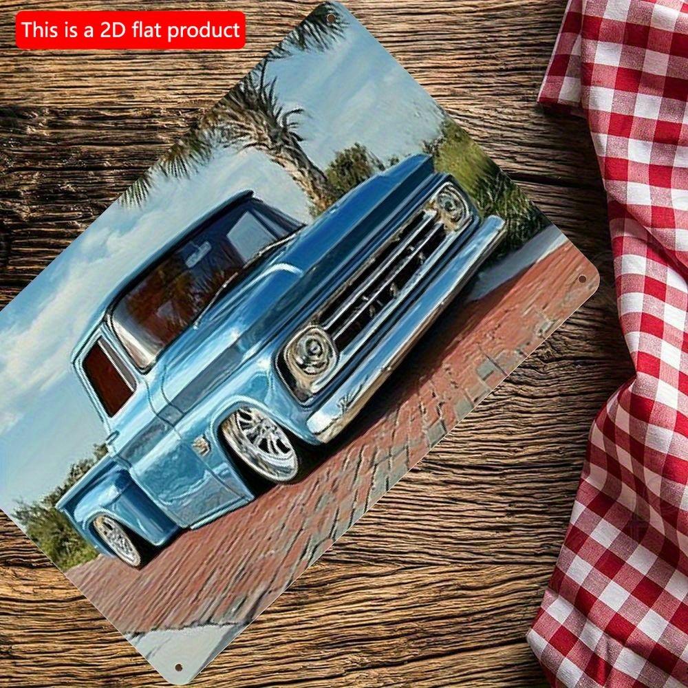 2D flat Wooden 30*20cm Retro Classic Truck Sign - Wall Art Decoration Garage Wall Decoration, Cafe Bar Club Living Room Wall Holiday Celebration