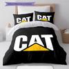 Caterpillar Inc. .  Lenjerie de pat cu model, Set cu cuvertură husă cuvertură față de pernă Cadou de casă de ziua de naștere (1 * husă de pilotă + 2 * fețe de pernă, fără miez)