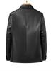 Pu Leather Casual Suit Men's Jacket Slim Spring and Autumn Section Black Brown
