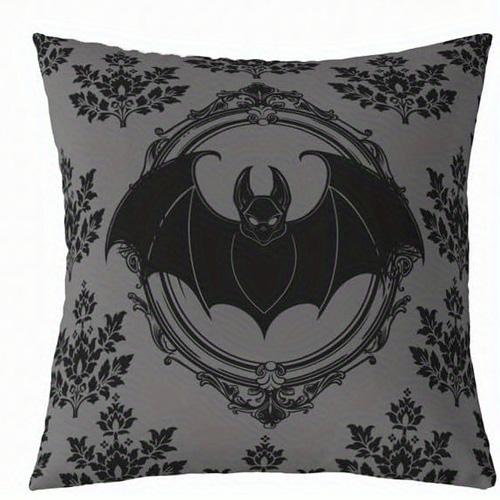 Home Decor Gothic Bat Pattern Decorative Pillow Covers Pattern Cushion Cover Suitable for Sofa Bedroom Car Pillow Cover