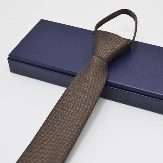 Qiandongge Suit And Tie Solid Color Coffee Color Gray 6Cm Casual Work Plaid Women'S Men'S Tie