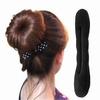 Women Sponge Hair Styling Donut Bun Curler Maker Black Hair Clip Ring Girls Braider Magic Foam Donut Twist  DIY Tool Accessories