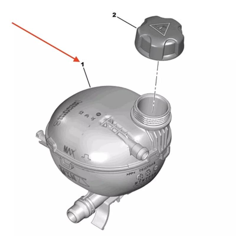 Coolant Reservoir Radiator Expansion Tank 9824198680 for C4 III C4X DS3 Expansion Water Tank