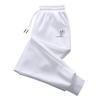 Line-figure Men Jogger Pants Pocket Minimal Figure Line Print, Simple Stick Silhouette Graphic On Leg, Elastic Drawstring Sweatpants for Streetwear