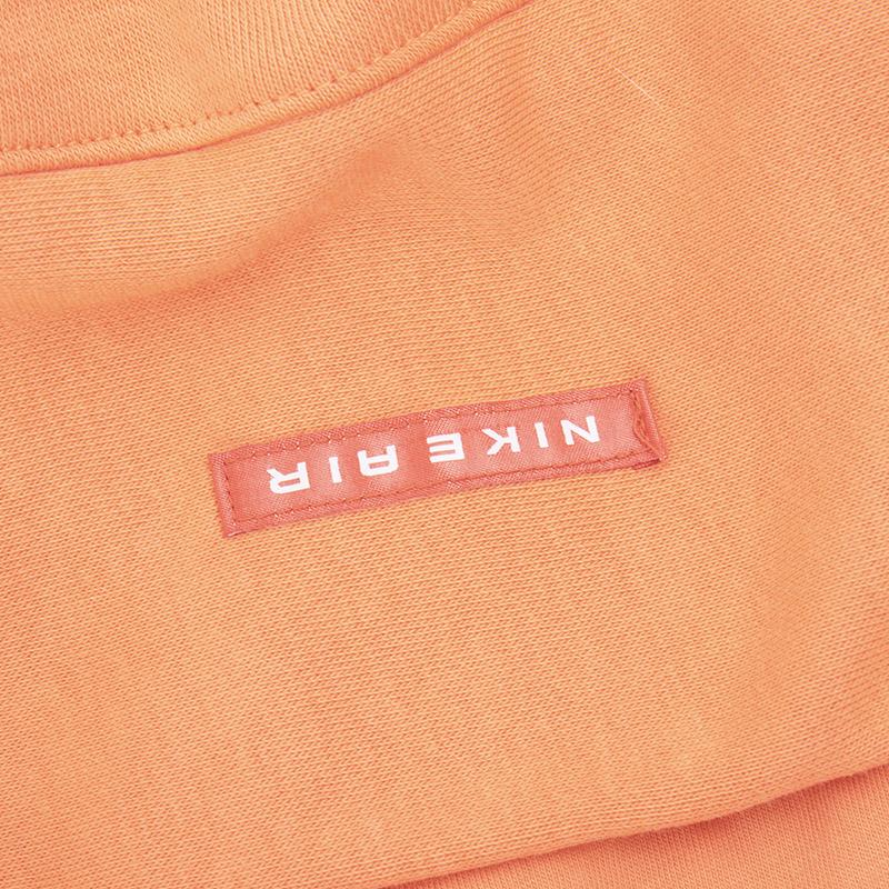 Nike Wns Air Flc Hoodie Logo Bestickt Sportlich Lässig Langarm Sweatshirt Damen Hoodies Orange DQ6916-871