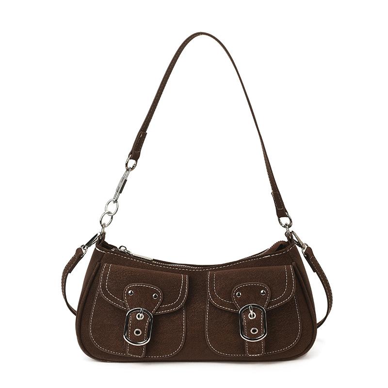 Retro Western Style Shoulder Crossbody Bag 2026 Early Spring New Item Niche Design Fashiable Baguette Bag Korean Bag for Women