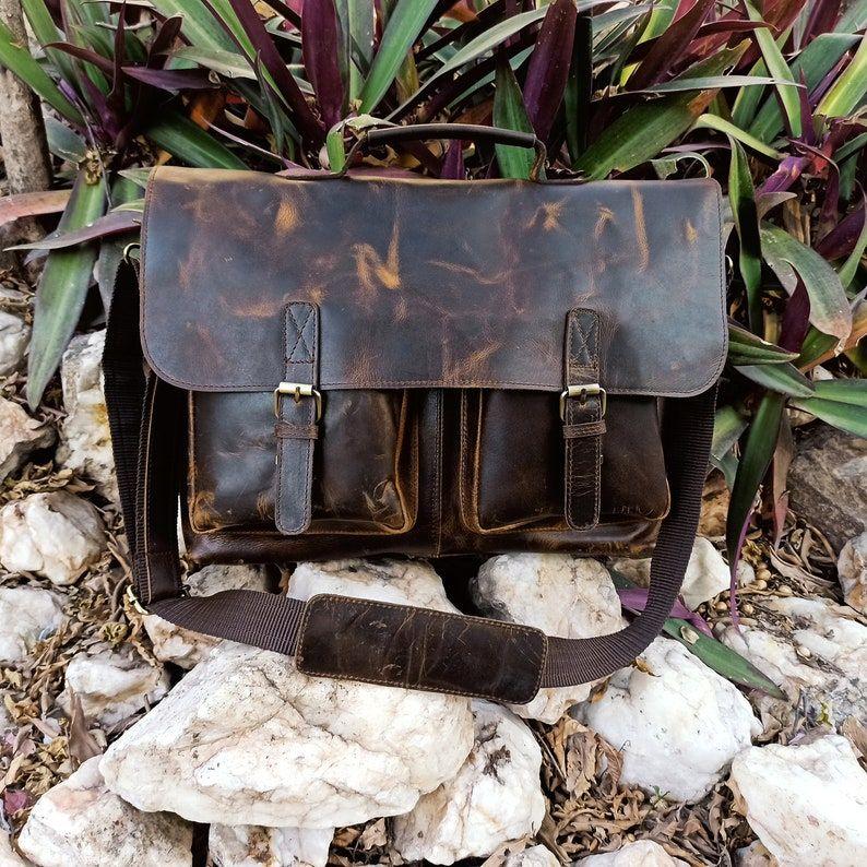 Mens Leather Messenger Bag Mens Leather Messenger Bag Briefcase Satchel Tablet Ipad Next Book Computer Laptop for Womens Day Gift