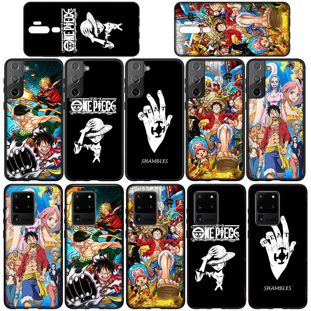 Phone Case for iPhone 17 15 16 Plus XR Redmi Note 14 12 11 13 Pro Max Huawei P30 P20 Lite OPPO A60 A40 A80 A18 A16 A54 Cartoon Luffy One Piece Cover