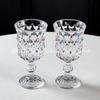 Elegant Glass Champagne Cup Set Creative Hand-Painted High-Aesthetic Value Red Wine Glasses French Style Beverage Accessories