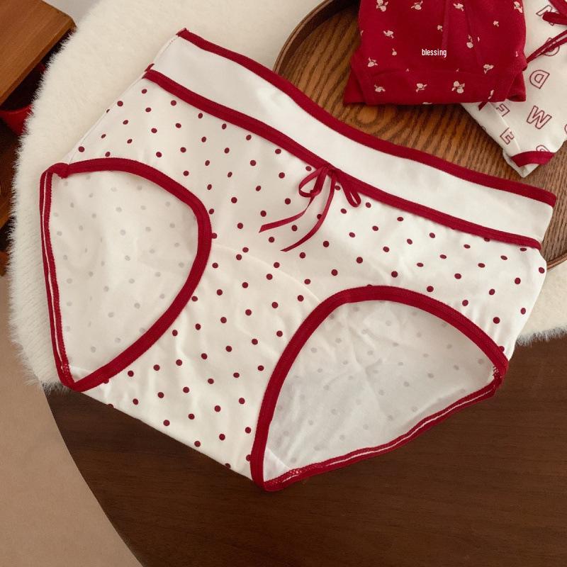 New Year Zodiac Red Antibacterial Pure Cotton Women's Underwear - Good Luck Wedding Edition
