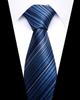 3pz Cravatta Formale Uomo Standard 8cm Blu Business Professionale Rigata Cravatte Accessori Abito da Matrimonio Cravatta Tessitura Jacquard Uomo