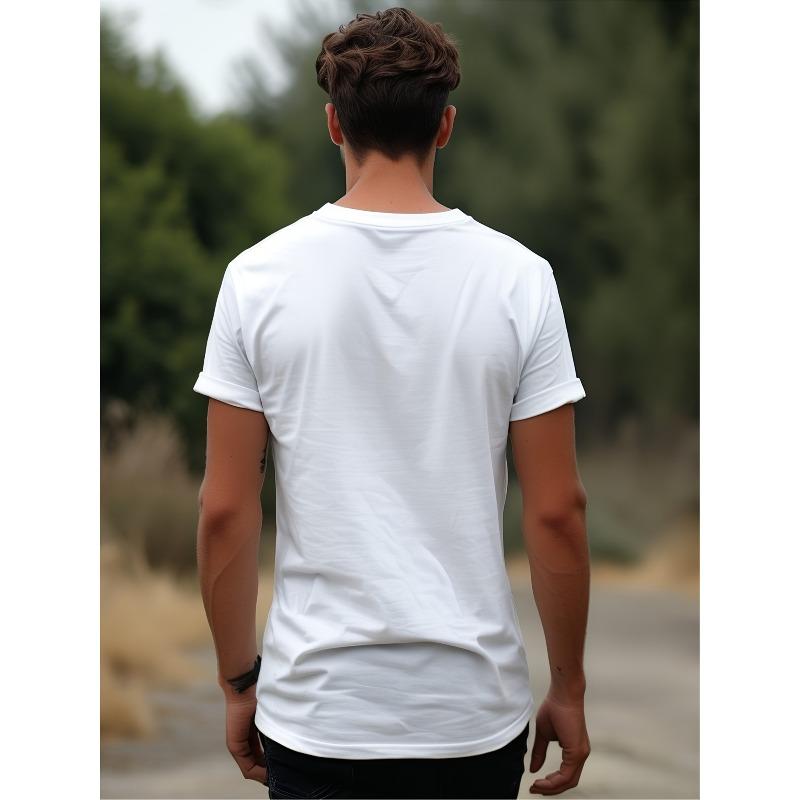 European Size Men'S & Women'S Graphic T-Shirt - Bold Black Russian Text Print, Loose Fit Round Neck Casual Tee, Breathable All-Seas