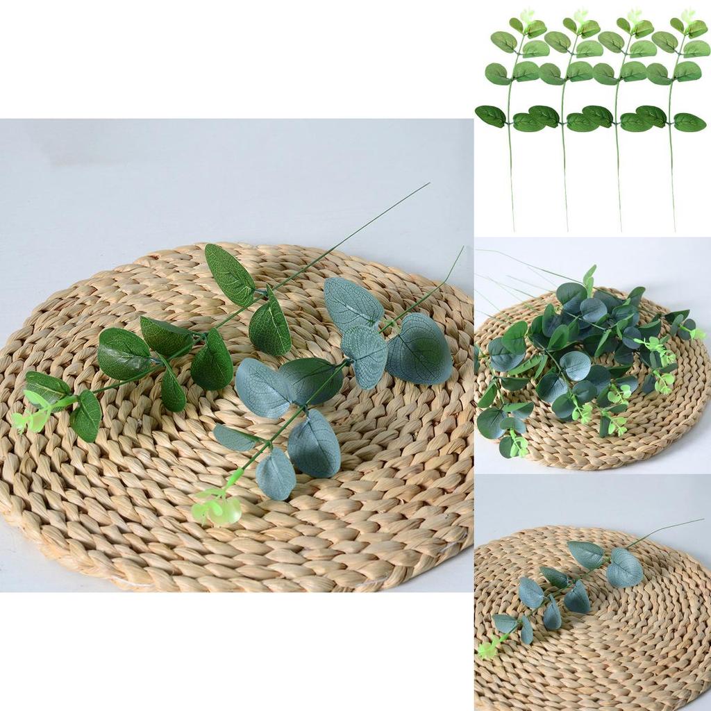 Artificial Eucalyptus Leaf For Wedding Decor With Silk Material For Home And Photography Use
