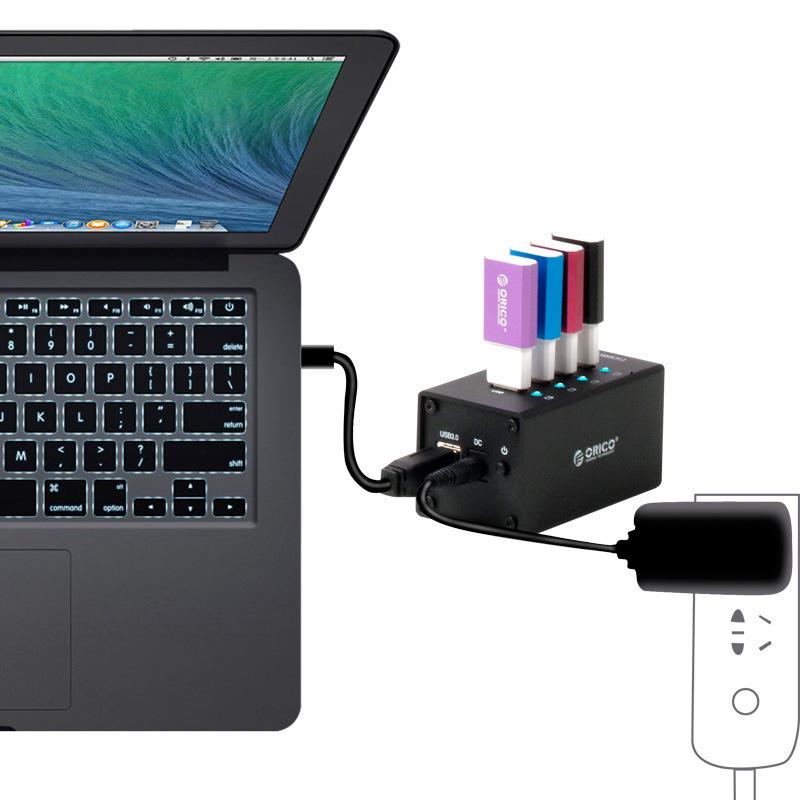 ORICO A3H High-Speed USB 3.0 Four-Port Expansion Hub with Power Supply