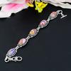 Orange Calsilica Gemstone Handmade 925 Sterling Silver Bracelet 7-8" KG-201