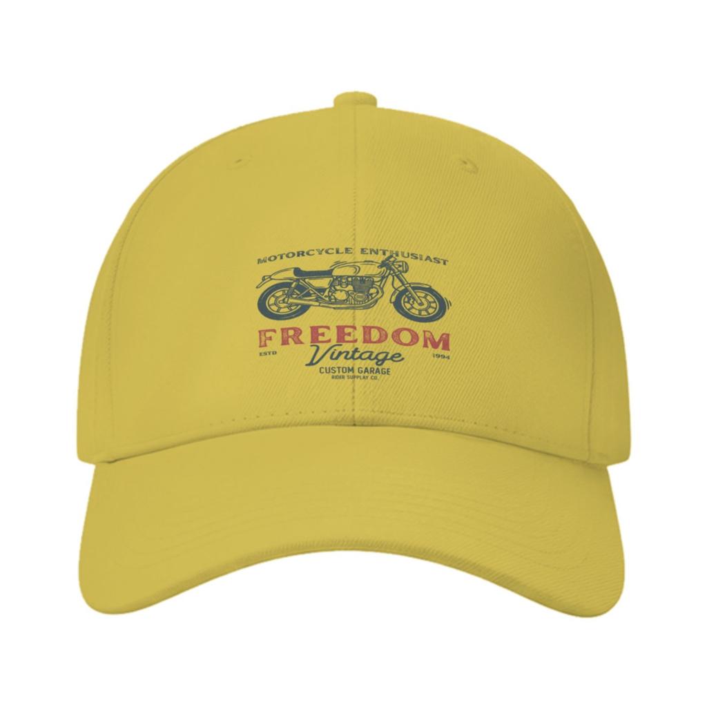 Motorrad-Enthusiast Vintage Freiheit Custom Garage Baseballkappe Unisex Lässig Baumwolle Verstellbare Mütze