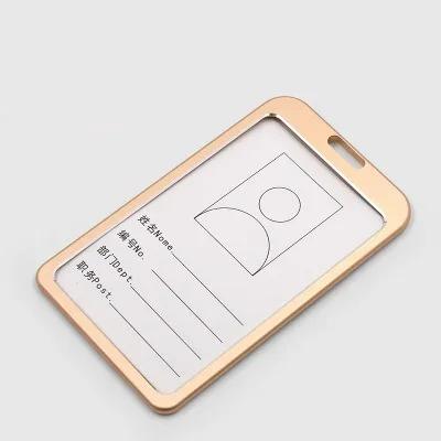 Aluminium Alloy Employee Name ID Card Cover Metal Work Identity Badge ID Business Case Credit Card Holder Wallet Case