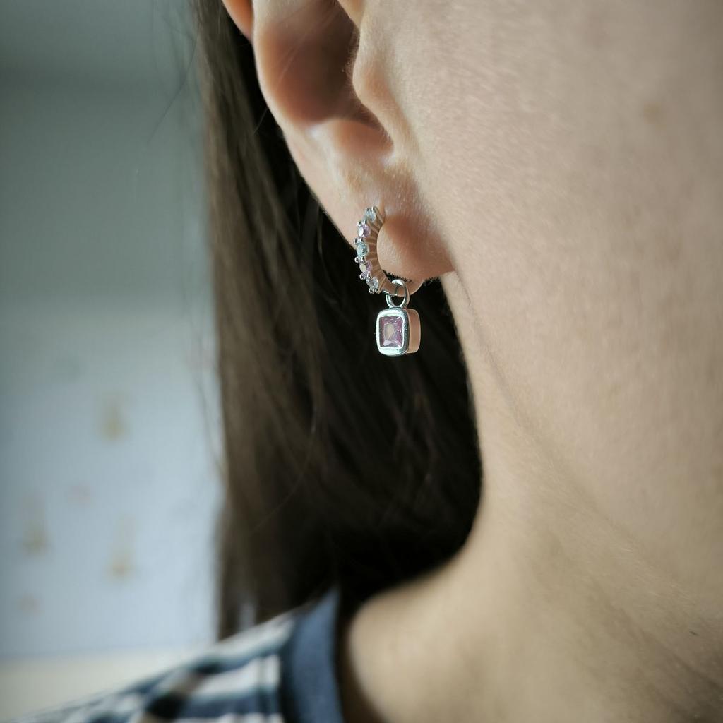 Серебряные серьги с фианитами (60002267)