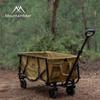 ShanZhiKe Double-Layer Portable Folding Camp Stroller - Outdoor Hand Pull Cart for Picnic and Stall Use