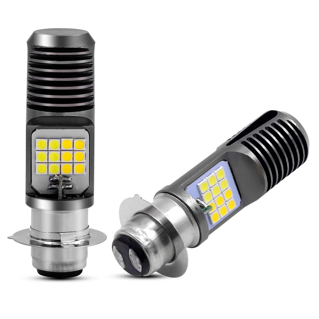 Aoling P15D LED Headlight for Motorcycle, P15D-25-1, P15D Headlight, PH7 Bike, White & Yellow