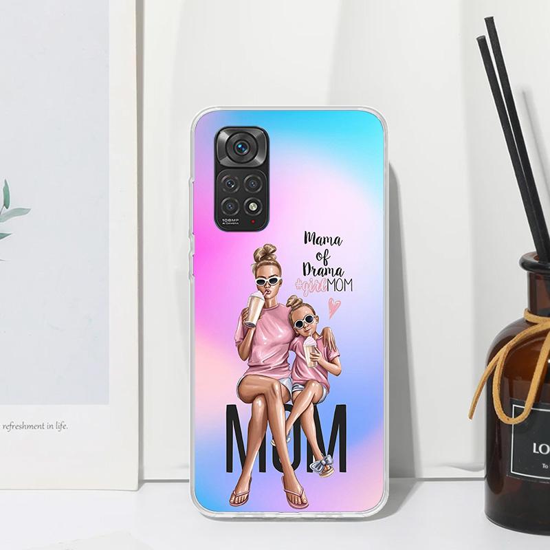 Woman Fashion Girl Super Mom Baby Phone Case For Xiaomi Redmi Note 15 13 14S 14 Pro Plus 12S 11S 10S 12 11E 10 11T Art Fundas Ba