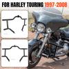 Motorcycle Front Engine Guard For Harley Touring Street Glide Road King Electra Glide 97-08 Crash Bar Highway Protection Black