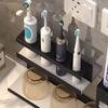 1pc Toothbrush Holder Stand  Toothbrush Holder For Bathroom With Diatom Mud Base 4-Hole Bathroom Organizer Multifunctional T