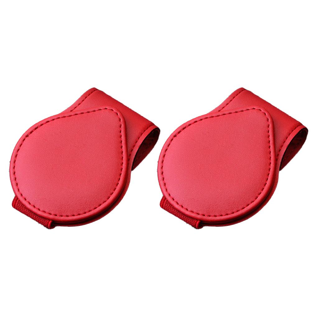

Pack of 2 Car Glasses Clips Universal Interior Sun Visor Ticket Card Holder Eyeglasses Clamp Organizing Automobile red