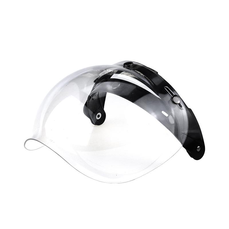 

Directly supplied motorcycle helmet with three-buckle retro Harley visor, flip-up bubble visor with frame прозрачный