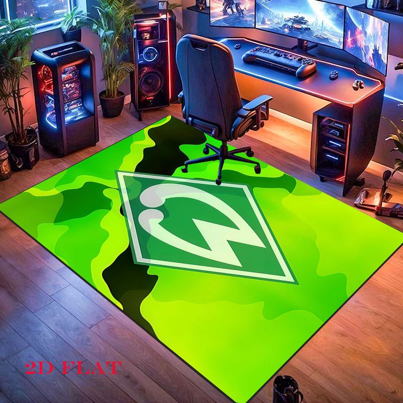 Tappeto logo Werder Bremen per Soggiorno Camera da Letto Casa Decorazione Divano, Tappetino Antiscivolo per Giochi Bambini