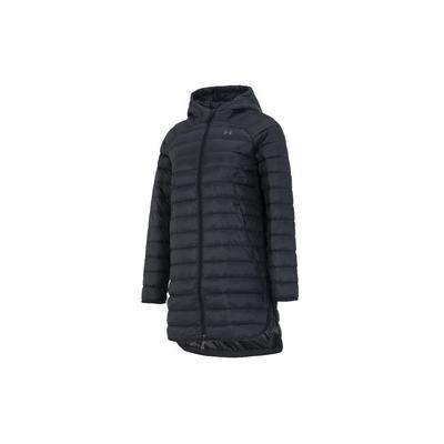 Down 2.0 Parka With Solid Color Logo Print, Casual Hooded Warm Down Jacket Women Outerwear Black 1372649-001